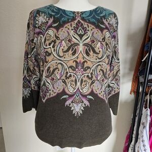 Talbots 100% Cashmere Petite XL FLAWED Crew Neck Sweater - SEE PHOTOS
